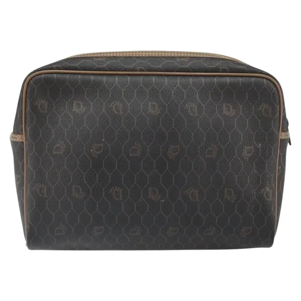 Dior Honeycomb Canvas Clutch Bag Black
